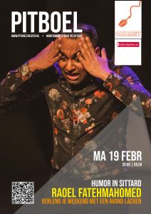 Raoel Fatehmahomed, 19 februari 2024 in pitboel theater affiche