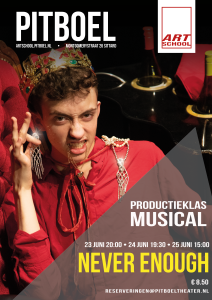 affiche productie musical 12+ pitboel art school 2023