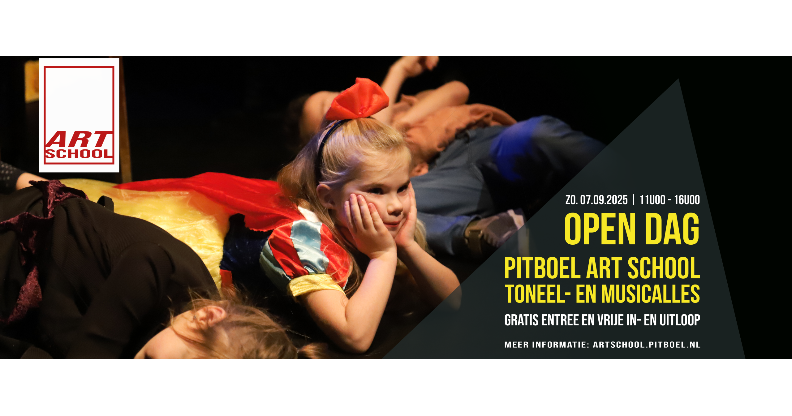 opendag Pitboel Art School 7 september 2025. banner