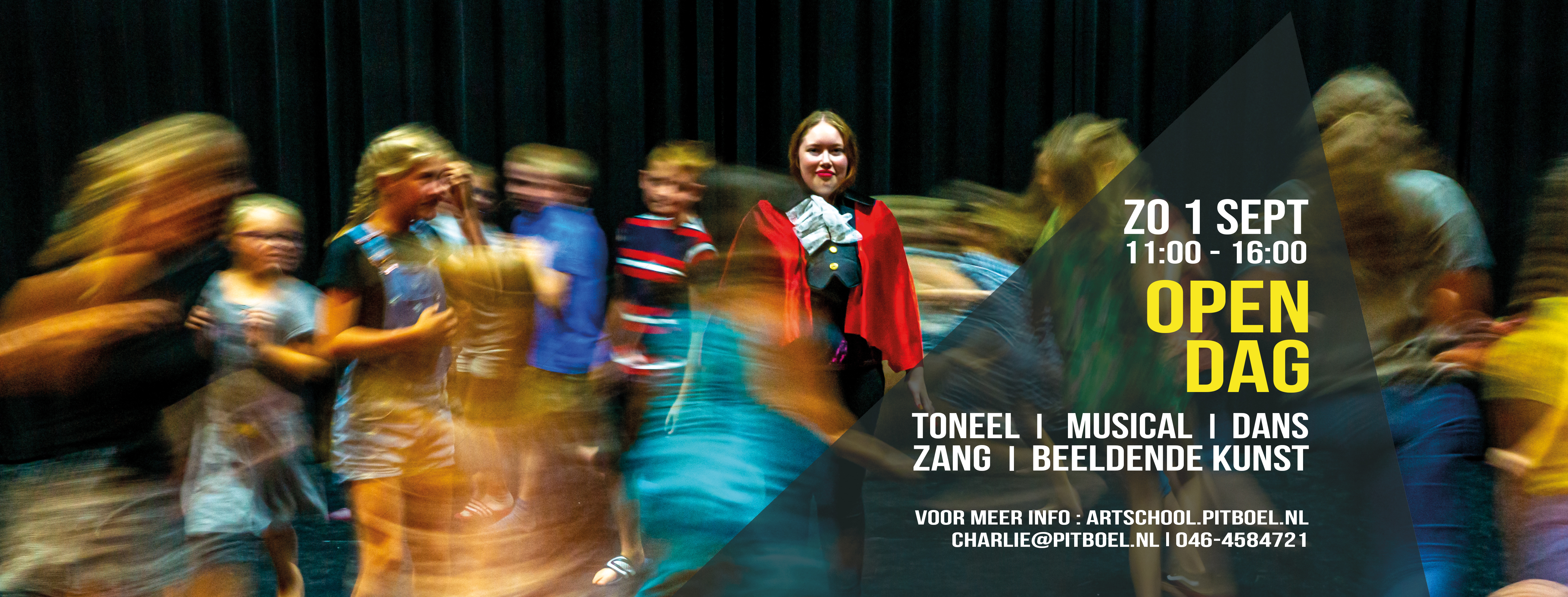 Toneelles, dansles, musicalles, zangles of beeldende kunstles volg je in Sittard-Geleen natuurlijk bij Pitboel Art School! Wij leren je performen!