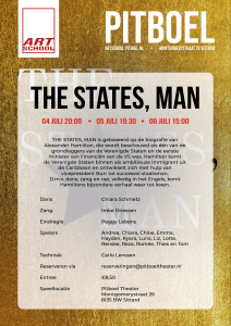 the states man achterkant flyer musical productie 15+ pitboel art school